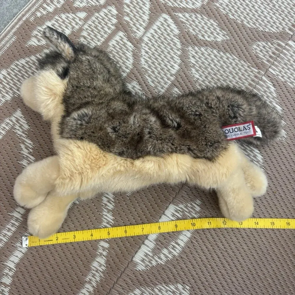 Douglas Cuddle Toy Alder Dlux Wolf Realistic Plush Stuffed Animal #1895 Retired